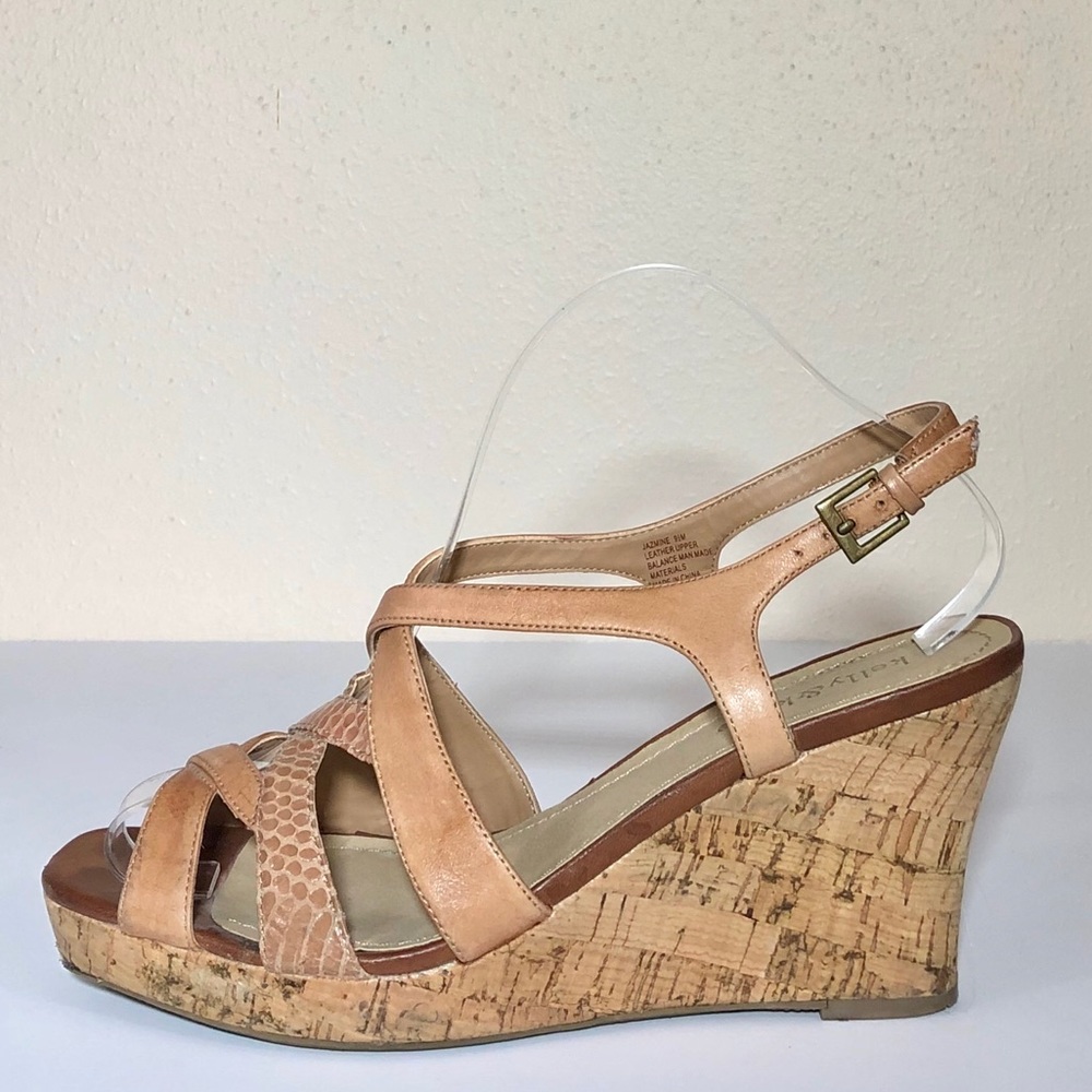 Kelly & Katie Wedges Leather Tan
